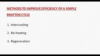 Power Engineering - Gas Turbines   Methods to improve efficiency and Numerical - Online session
