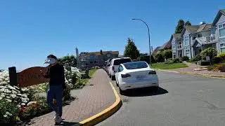 Franks Messy Tesla visits Pier, Sidney, BC 30/6/25