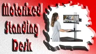 Best Motorized Standing Desk with Dual Monitor Mount | Dual Monitor Electric sit Stand Workstation