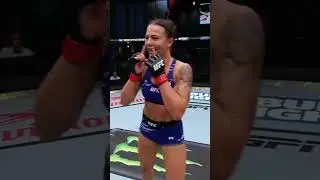 Teve dancinha da vit&oacute;ria para a Luana Santos no #UFCVegas106! 💃