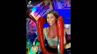 Screaming Sexy Girls on Slingshot Ride, Boobs Hanging, Bouncing & Shaking Around #2😳 #tiktok #fyp