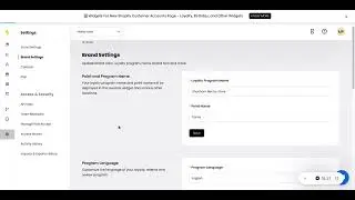 Merchant Panel and Program Settings