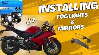 Installed HJG Fog Lights & New Mirrors on My Yamaha R15 V4 | Full Setup