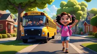 Big Yellow Bus Picks Us Up | Fun Bus Ride Song  Kids | Nursery Rhymes and Transportation Adventures