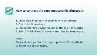 Slimpal smart body measuring tape bluetooth and APP connection