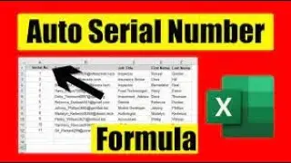 how to automatically generate serial numbers in excel
