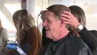 Shaving heads to support cancer patients