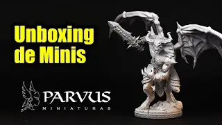 Unboxing de miniaturas de RPG impressas em 3D - Parvus Miniaturas