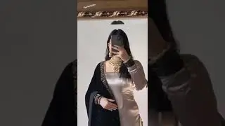 Lite chocolate colour suit & Black dupatta design | Punjabi suit design | #Shorts