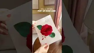 How to DIY a pop-up rose card #diy #giftideas #cardcreations #flowercraft #popupcard