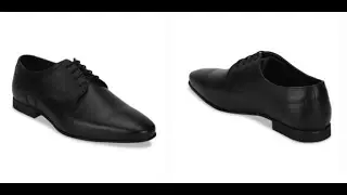 Red Tape Men Black Solid Leather Formal derbys II देशी Unboxing - 2