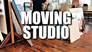 FINALLY moving into a new art studio!  Studio Vlog #1 | Moving from a shared to PRIVATE studio!