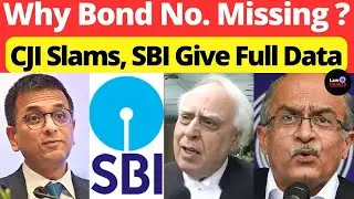 CJI Slams SBI, Issues Notice; Why Bond No. Missing? #lawchakra #supremecourtofindia #analysis