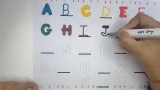 Missing Letters Tracing A&ndash;Z with Colours ✍️🎨 | Alphabet Practice | Miniminds Learning