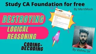 CODING-DECODING (Practice Sheet) Part:1|Logical Reasoning| By Vishnu Sir #competition  #reasoning