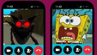 SpongeBob Called To Scary Catnet on Phone