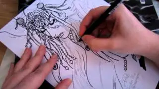 ASMR - Drawing Black Lines prepare for colouring