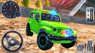 Offroad Green Jeep Duty SUV Driving - Crime City Police Car Driver - Android GamePlay