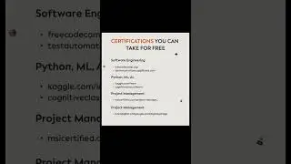 Certifications You Can Take For Free || Shorts