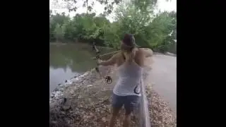Охота на рыбу с луком