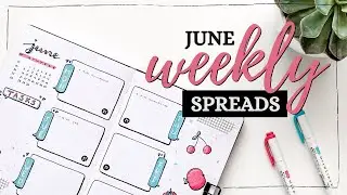 June WEEKLY SPREADS | Bullet Journal | PLAN WITH ME - Fruit & Berry Theme