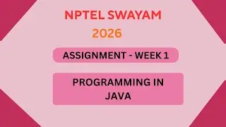 NPTEL Programming in Java ASSIGNMENT 1 Solutions | Week 1 JAN 2026 #nptel#swayamsolver