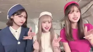 Sana, Lin y Hiyori bailando un poco de Lit Moon.