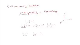 orthonormality condition