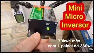 MINI MICRO INVERSOR 350w Para 1 Painel de 330w Só R$280
