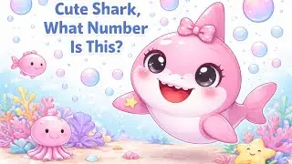 Early Childhood Book -Cute Shark, What Number Is This? - baby concepts- baby book-preschool book