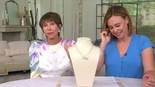 Diamonique Classics Princess 10mm Solitaire Necklace, SS on QVC