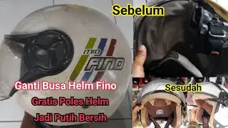 Ganti Busa Helm Yamaha Mio Fino GRATIS POLES HELM - Tutorial Cara Ganti Busa Helm Dengan Mudah