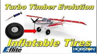 How to install INFLATABLE 1.7m Super Timber tires on the E-flite 1.5m Turbo Timber Evolution