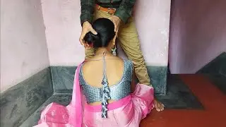 Simple Black Long Hair Bun Pulling | Gorgeous Silky Shine Long Hair Bun Pulling For Husband |