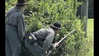 Union Drill and Skirmish with Rebel Marksman