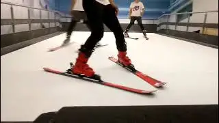 Indoor treadmill ski simulator machine