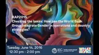 How can the World Bank Group integrate Gender in operations and country strategies?