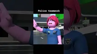Командная работа полиции #roblox #анимация