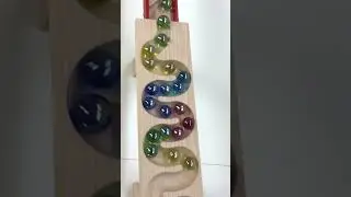 Marble Run ASMR☆ HABA Wave Slope & Rattling Slope, Skeloeton Car #shorts #marblerun @marblerunone