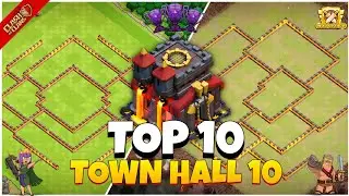 Town Hall 10 Best War and Trophy Pushing Base Layout | Th10 Farming Base! Clash of Clans