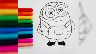 Bob the minion colour  drawing✨️🔥💥✅️/ How To Draw  Bob the  minion 🔥💥