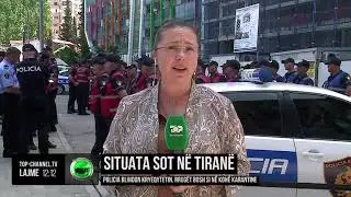 Top Channel/ Situata sot n&euml; Tiran&euml;: Policia blindon kryeqytetin, rrug&euml;t bosh si n&euml; koh&euml; karantine