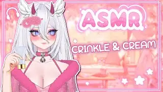 【ASMR/3dio】Slippery Crinkles + Lotion 💆  Plastic Wrap Ear Massage | No Talking!