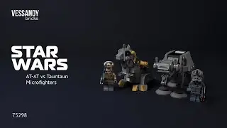LEGO Star Wars: AT-AT vs Tauntaun Microfighter 75298.Speed build/part 2