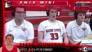 Keene State Men's Basketball - Liam Johnston Postgame Interview 1/18/2023