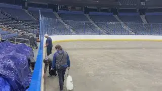 Ice being installed at Benchmark International Arena in Tampa