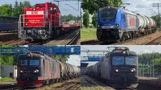 Poranne pociągi towarowe w Radzionkowie | DB Cargo, LOTOS, Olavion
