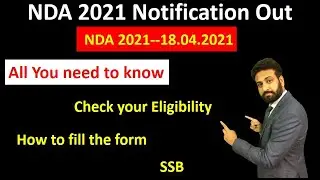 NDA 1 2021 Notification out || 400 Vacancies || Crack NDA 2021