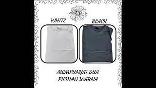T Shirt Haji Poket Berzip Black And White