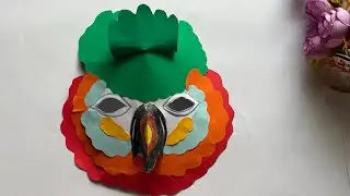 How to make parrot face mask with paper/Diy face mask making easy